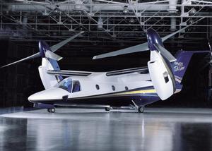 Primary view of [Bell Helicopters' civilian Tiltrotor BA609 in blue]