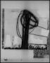 Primary view of [Photographic slide of a barbed wire fence post]