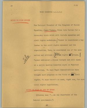 Primary view of object titled '[News Script: Core director]'.