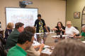 Photograph: [Dorothy Bland leads Mayborn Staff Meeting]