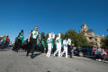 Photograph: [North Texas marching band in front of the Denton courthouse, 3]