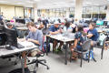 Photograph: [Students in the Willis Library computer lab]