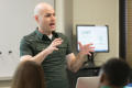 Photograph: [Lecturer Andrew Tanielian teaching a class]