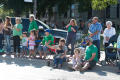 Photograph: [People watching the Homecoming parade]