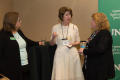Photograph: [Sue Mayborn and Sharon Baldinelli at the Mayborn Conference]