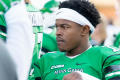 Photograph: [Candid shot of UNT football player]