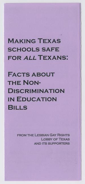 Primary view of object titled '[Education discrimination pamphlet]'.
