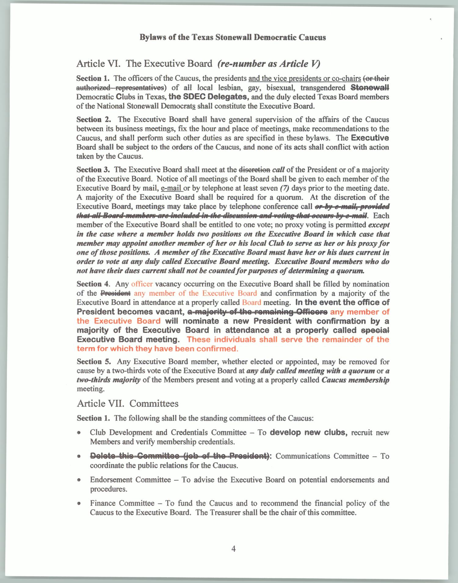 Bylaws of the Texas Stonewall Democratic Caucus
                                                
                                                    [Sequence #]: 4 of 6
                                                