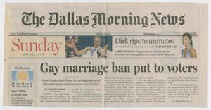 Primary view of object titled '[Clipping: Gay marriage ban put to voters]'.