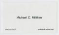 Physical Object: [Michael C. Milliken's Business Card]