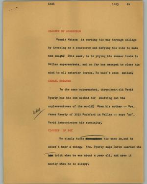 Primary view of object titled '[News Script: Ears]'.