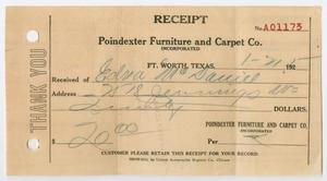 Primary view of object titled '[Receipt for furniture from the Byrd Williams Jr. scrapbook]'.