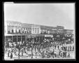 Photograph: [A funeral in the Denton square]
