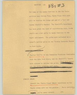 Primary view of object titled '[News Script: Deputies]'.
