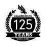Image: [Black and White 125th Anniversary Logo]