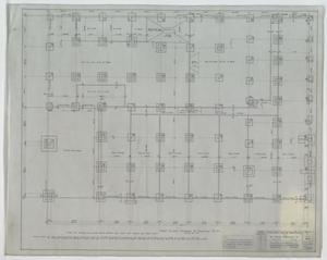 Primary view of object titled 'Abilene Improvement Company Store and Garage, Abilene, Texas: First Floor Framing & Footing Plan'.