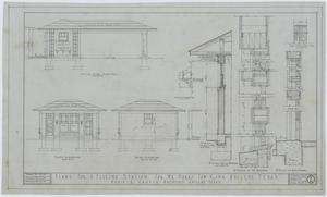 Primary view of object titled 'King Filling Station, Abilene, Texas: Elevation, Wall, Window, & Door Details'.