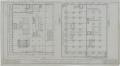 Technical Drawing: Warehouse, Cisco, Texas: Foundation, Basement, & First Floor Plans