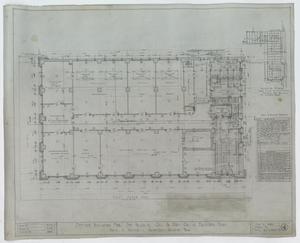 Primary view of object titled 'Prairie Oil and Gas Company Office Building, Eastland, Texas: First Floor Plan'.