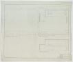 Technical Drawing: Drug Store, Odessa, Texas: Basement, Balcony, & First Floor Plans