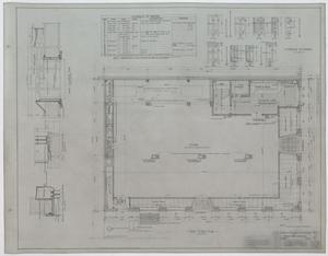 Primary view of object titled 'Five Story Store And Office Building, Coleman, Texas: First Floor Plan'.