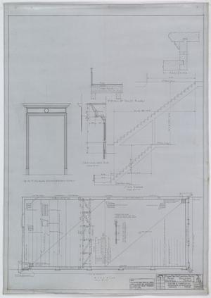 Primary view of object titled 'Haskell National Bank, Haskell, Texas: Roof Plan & Stair Diagram'.