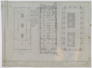 Primary view of object titled 'Garage Building, Abilene, Texas: Roof, Floor, & Foundation Plans'.