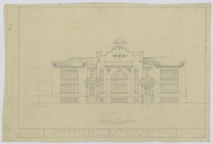 Primary view of object titled 'Stamford High School Alterations, Stamford, Texas: Front Elevation'.