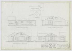 Primary view of object titled 'Veterans' Housing, Abilene, Texas: Elevation Renderings - Design 4F-A2'.