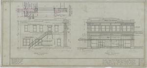 Primary view of object titled 'Two Story Business Building, Abilene, Texas: Rear & Front Elevation'.