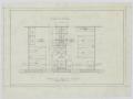 Technical Drawing: Abilene Christian College Dormitory, Abilene, Texas: Typical Room Plan