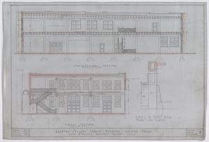 Primary view of object titled 'Garage Building, Abilene, Texas: Longitudinal & Cross Elevation'.