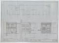 Technical Drawing: First National Bank, Munday, Texas: Roof Plan & Elevation Renderings