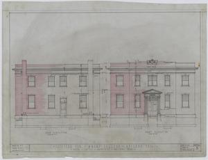 Primary view of object titled 'Simmons College Cafeteria, Abilene, Texas: Rear & Front Elevation'.