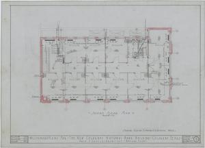 Primary view of object titled 'Colorado National Bank, Colorado, Texas: Second Floor Plan'.