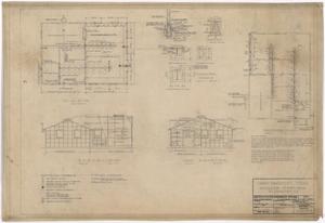 Primary view of object titled 'Camp Barkeley: Floor, Elevation, & Plumbing Details'.