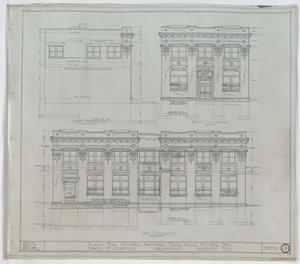 Primary view of object titled 'Snyder National Bank, Snyder, Texas: Rear, Front, & Side Elevations'.