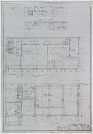 Primary view of object titled 'Haskell National Bank, Haskell, Texas: First & Second Floor Plans'.
