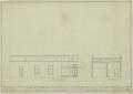Technical Drawing: F & M State Bank, Ranger, Texas: Side & Cross Elevation Renderings