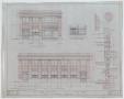 Technical Drawing: First National Bank, Pecos, Texas: Front & Left Elevations