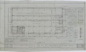 Primary view of object titled 'Warehouse, Abilene, Texas: First Floor Plan'.