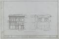 Technical Drawing: Robert Mancill Building, Cisco, Texas: Front & Rear Elevations