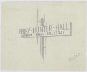 Primary view of object titled 'Perry-Hunter-Hall Office Building, Abilene, Texas: Sign Rendering'.