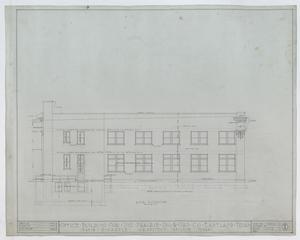 Primary view of object titled 'Prairie Oil and Gas Company Office Building, Eastland, Texas: Rear Elevation'.