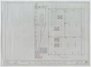 Primary view of object titled 'Garage And Store Building, Ranger, Texas: Roof Plan'.