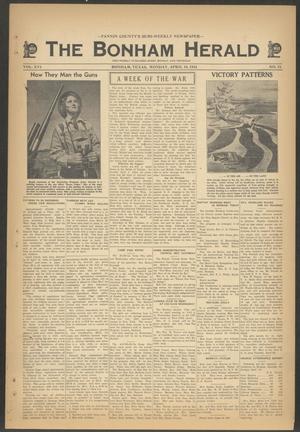 Primary view of object titled 'The Bonham Herald (Bonham, Tex.), Vol. 16, No. 73, Ed. 1 Monday, April 19, 1943'.