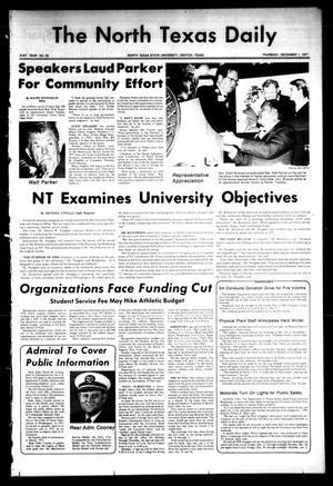 Primary view of object titled 'The North Texas Daily (Denton, Tex.), Vol. 61, No. 52, Ed. 1 Thursday, December 1, 1977'.