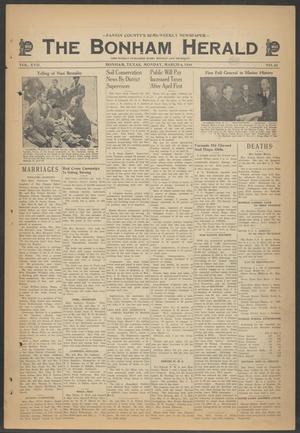 Primary view of object titled 'The Bonham Herald (Bonham, Tex.), Vol. 17, No. 61, Ed. 1 Monday, March 6, 1944'.