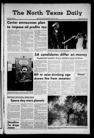 Primary view of object titled 'The North Texas Daily (Denton, Tex.), Vol. 62, No. 96, Ed. 1 Friday, April 6, 1979'.