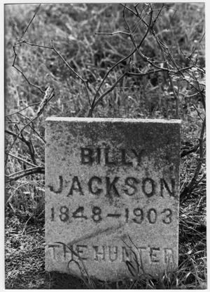 Primary view of object titled '[Headstone of Billy Jackson - Anderson County, Texas]'.